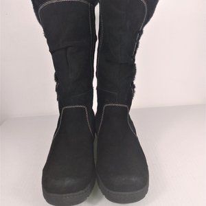 Bass-Miley Black Leather Upper Fleece Lined Winter Boot Size: 11